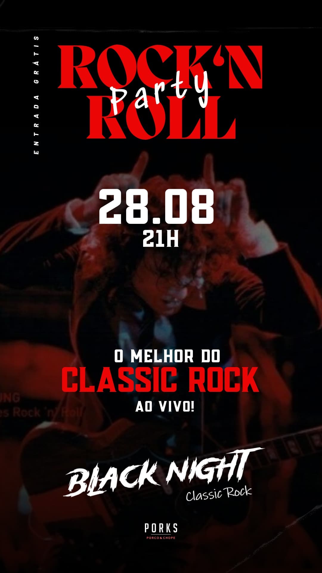 Flyer de Black Night Rock Band