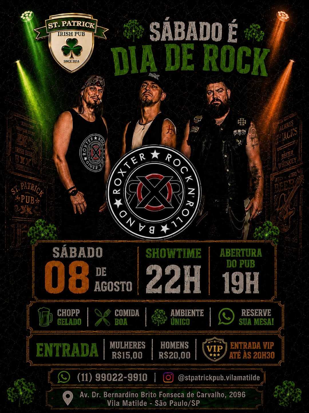 Flyer de Roxter Rock N’ Roll Band