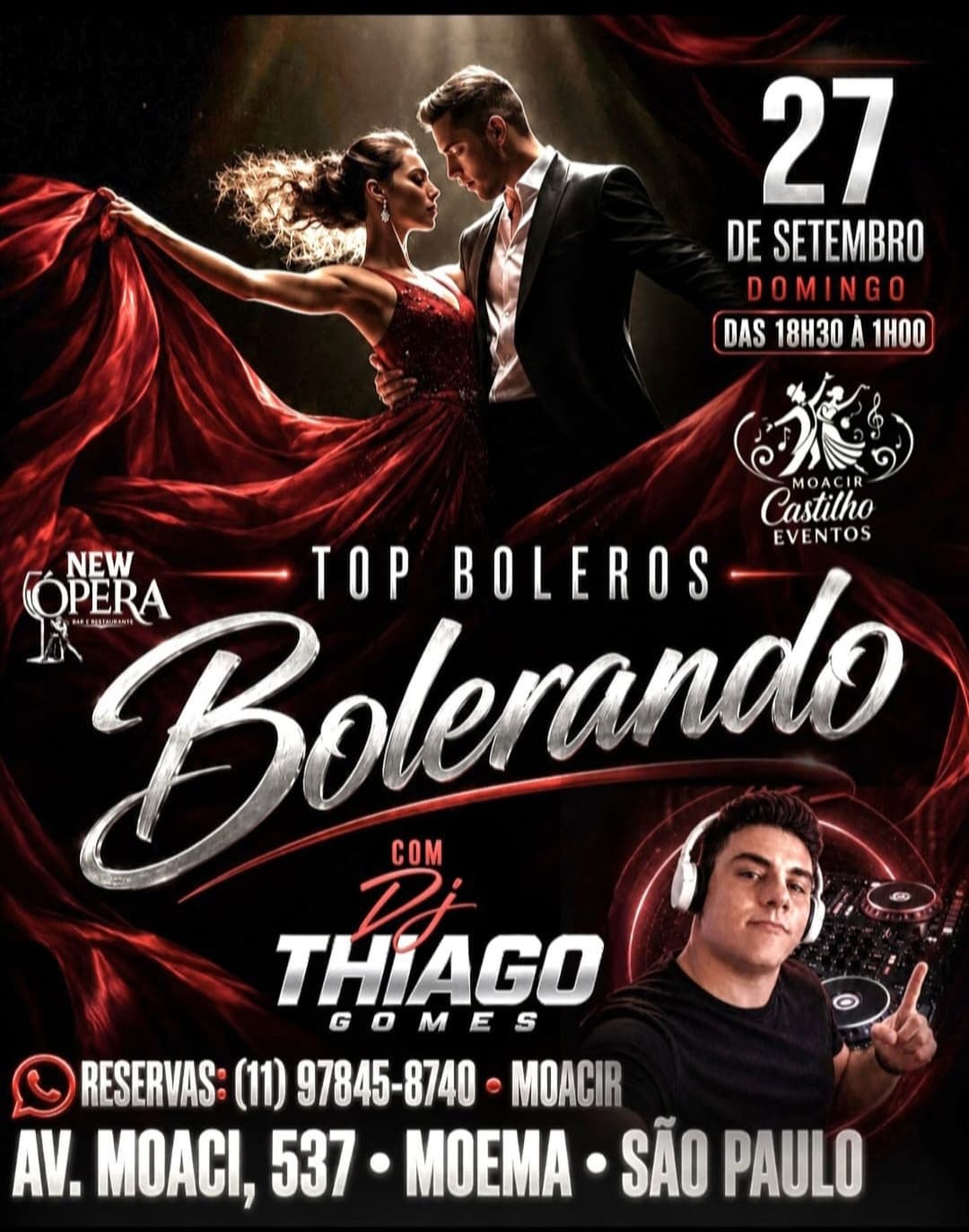 Flyer de DJ THIAGO GOMES