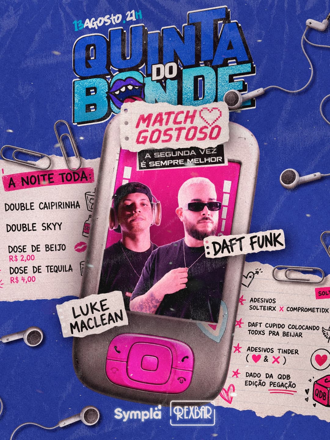 Flyer de Luke Maclean e Daft Funk