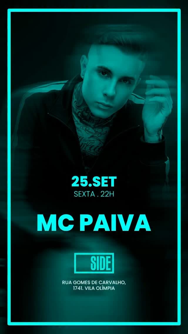 Flyer de MC Paiva