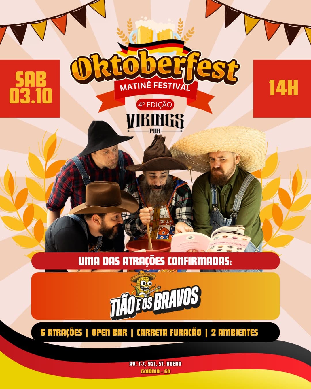 Flyer de Tião e os Bravos
