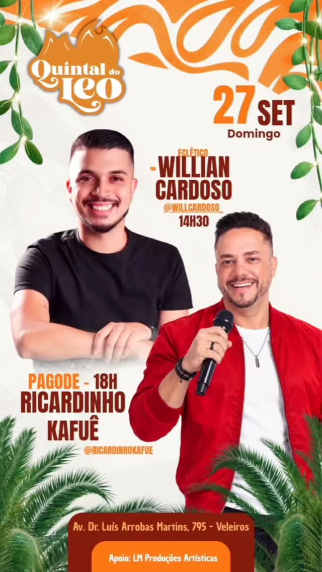 Flyer de Ricardinho Kafuê