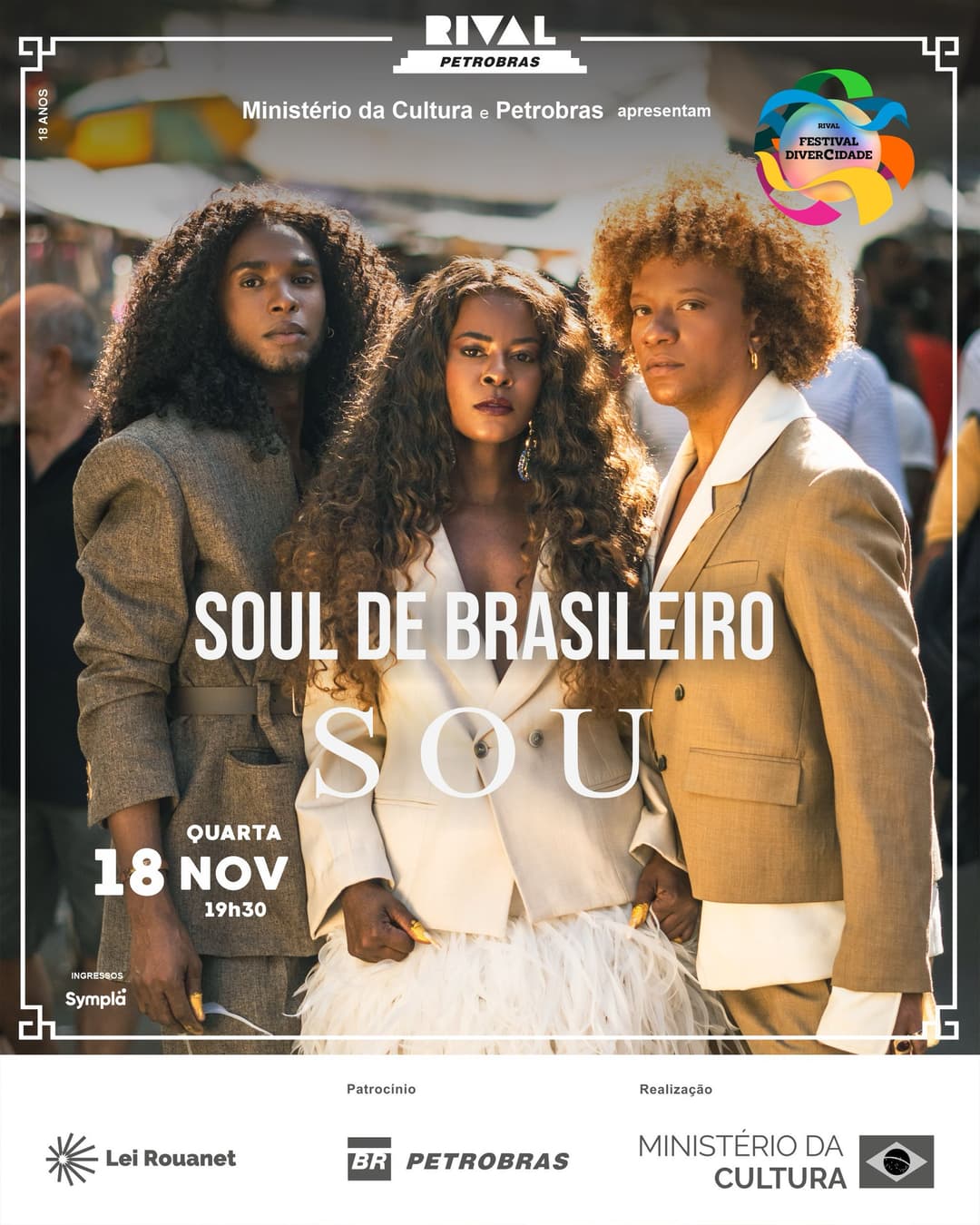 Flyer de Soul de Brasileiro