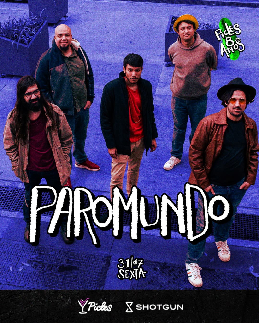 Flyer de Malu Magri, Banda Paromundo e DJ Lebre