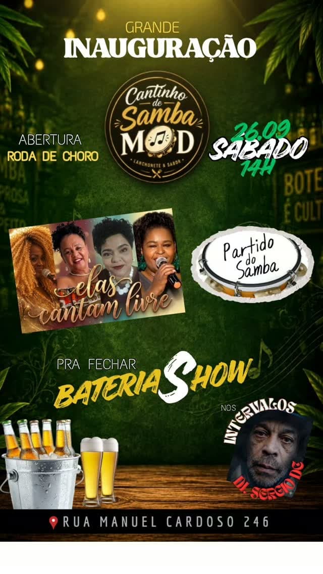Flyer de Dagmar Gracy, Partido do Samba e mais 3 artistas