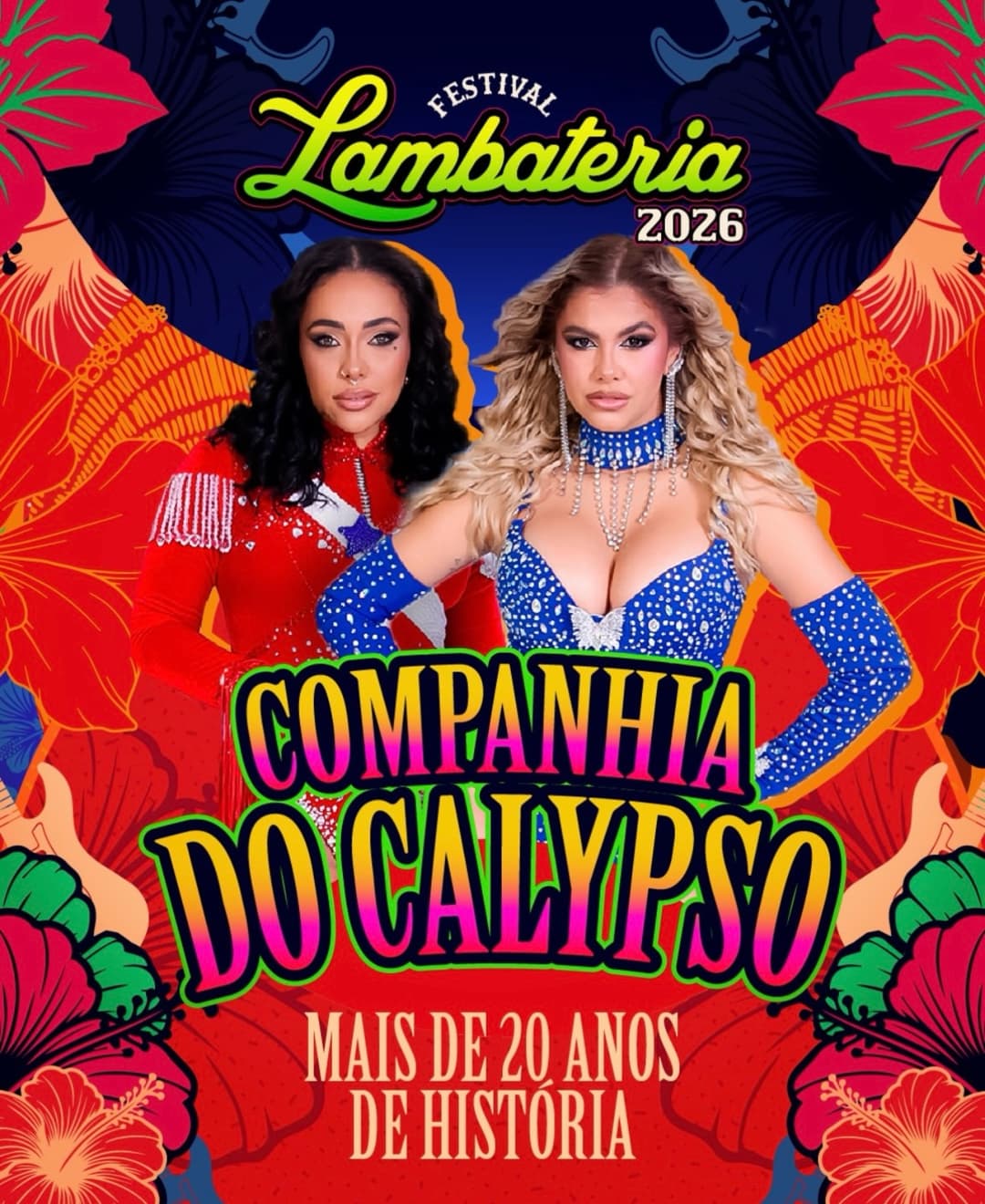 Flyer de Paulinha Miranda, Companhia do Calypso e mais 1 artista