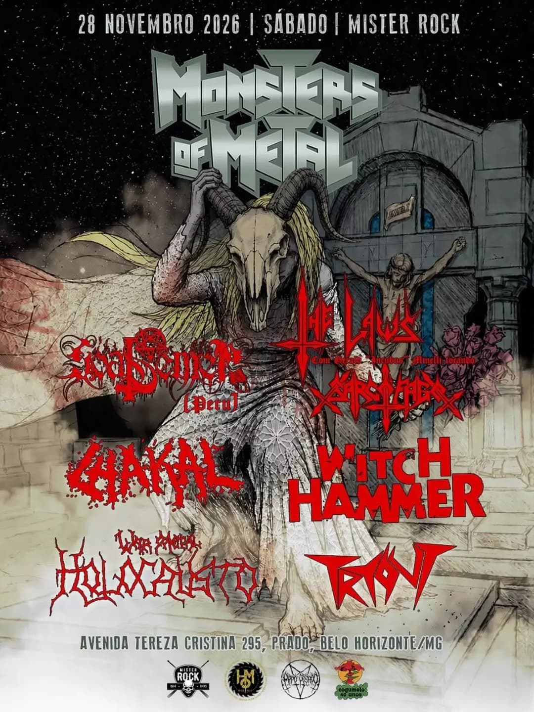Flyer de Witchhammer, The Laws, Tryout e mais 3 artistas