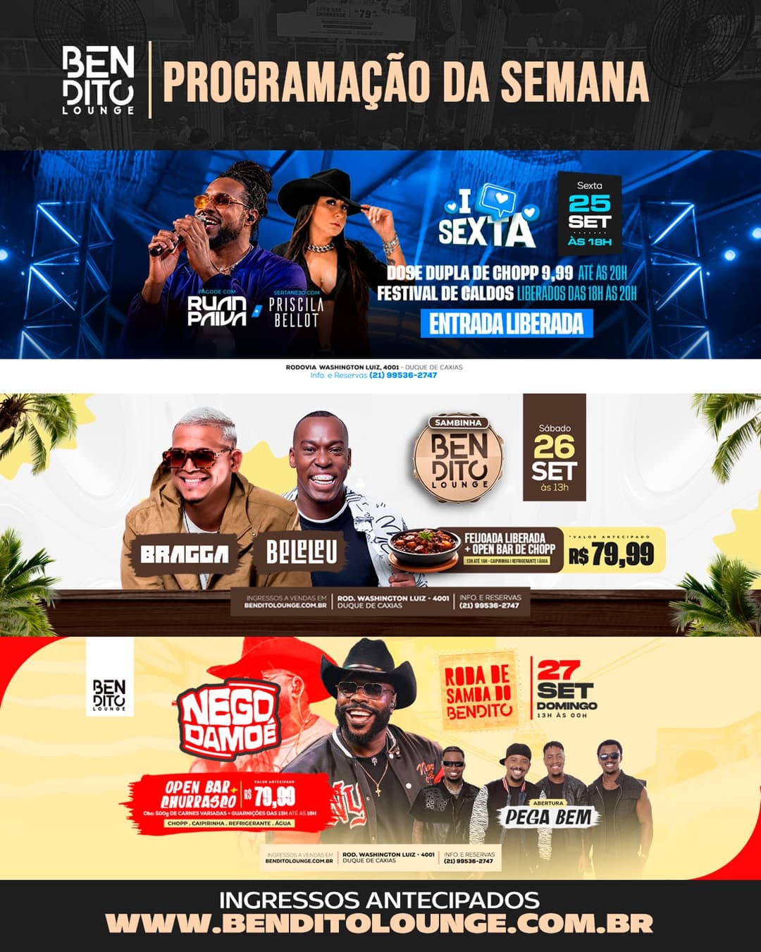 Flyer de Ruan Paiva e Priscila Bellot