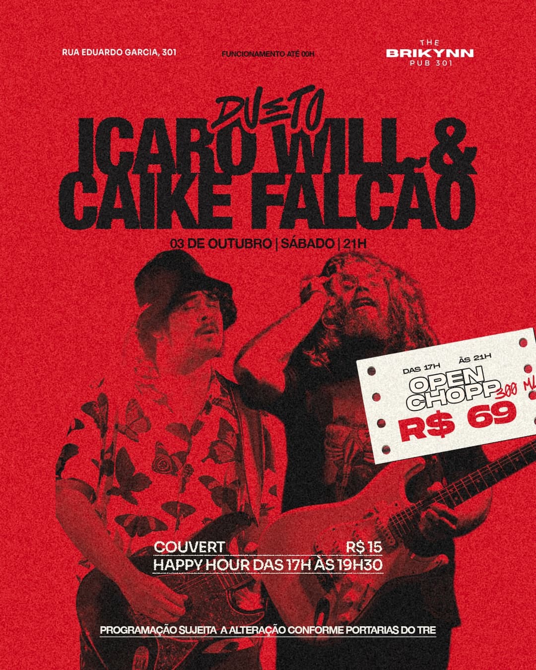 Flyer de Icaro Will e Caike Falcão