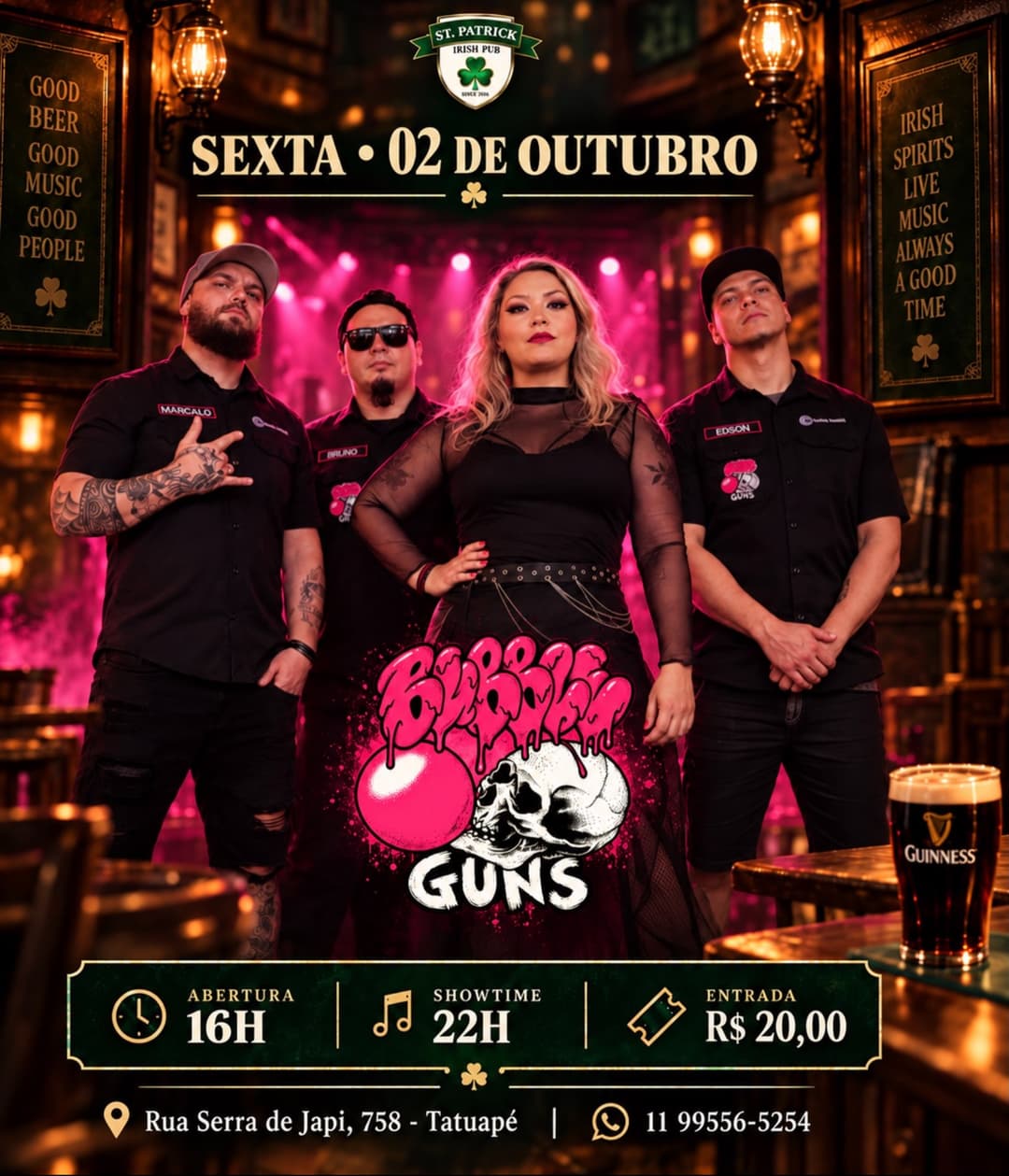 Flyer de Bubblegum and Guns