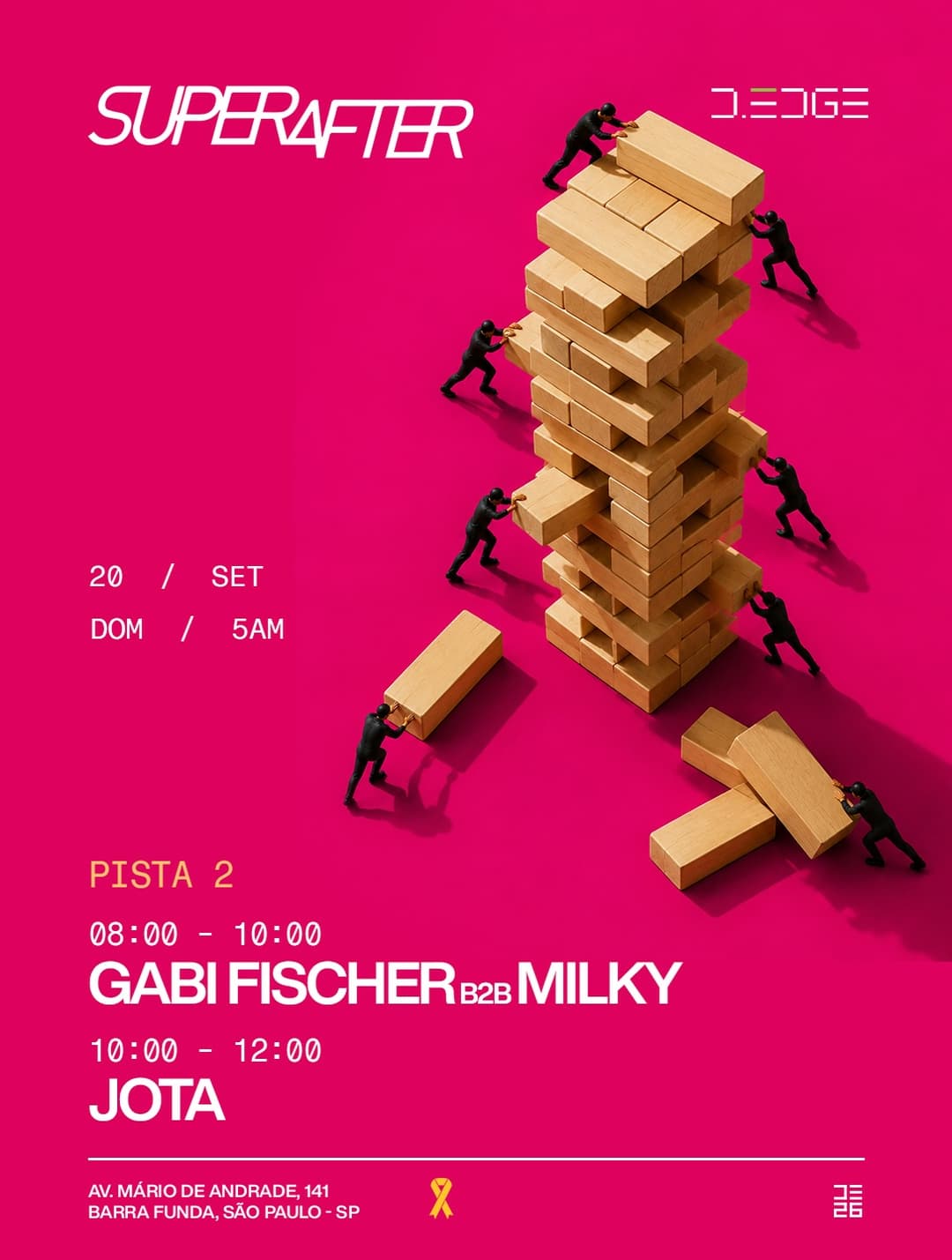 Flyer de Jota, gabifmf e miiilllky