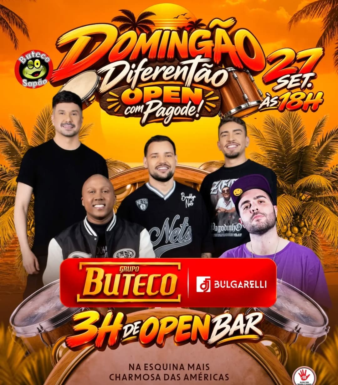Flyer de Vinicius Bulgarelli e Grupo Buteco