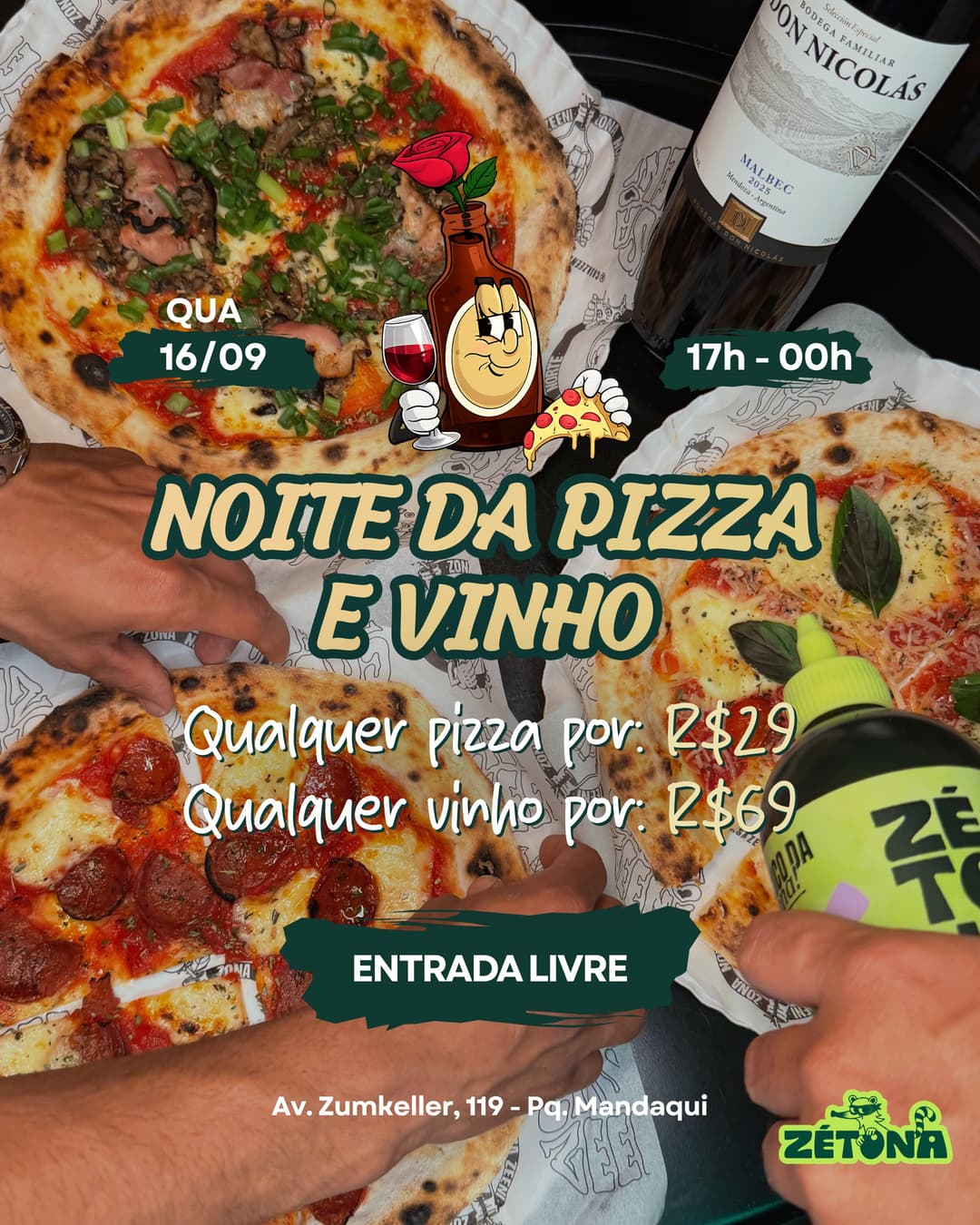 Flyer de Pagode do Vadinho e Falando Sério