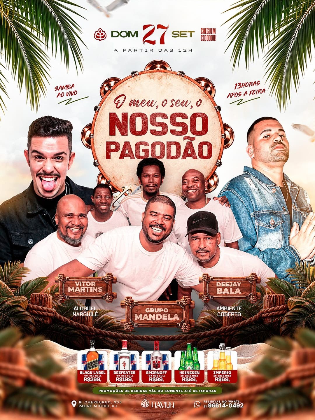 Flyer de Projeto Natural Music e Grupo Mandela