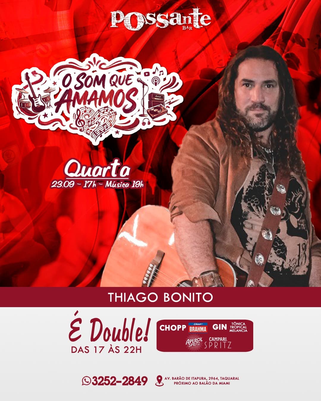 Flyer de Thiago Bonito
