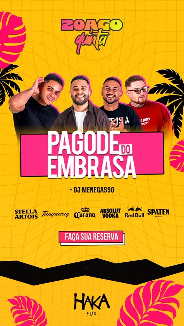 Flyer de Pagode do Embrasa e Menegasso