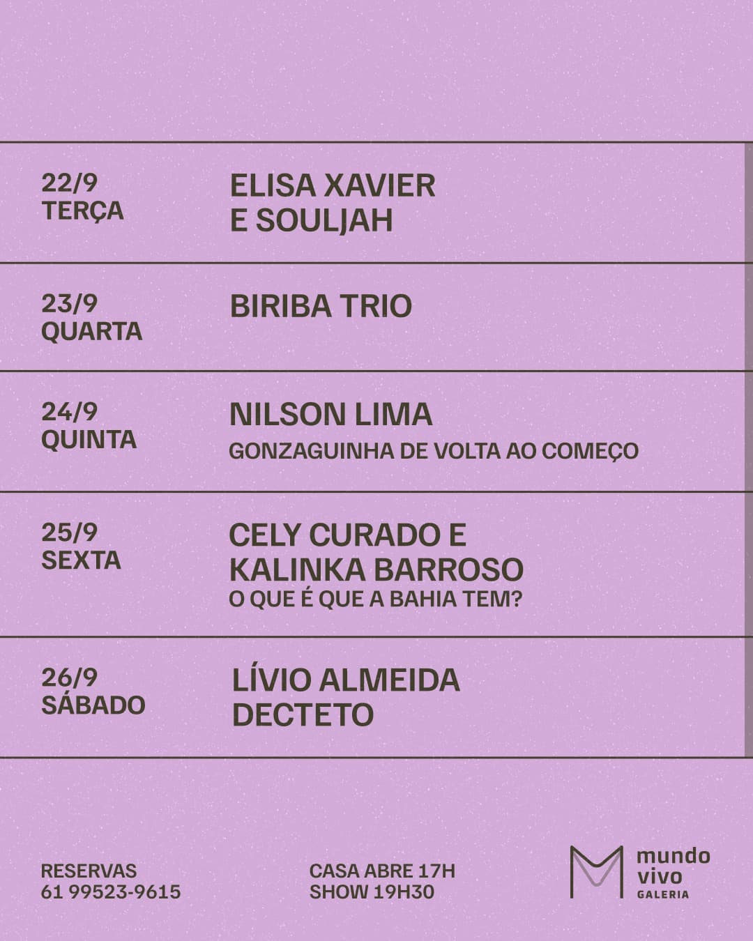 Flyer de Nilson Lima