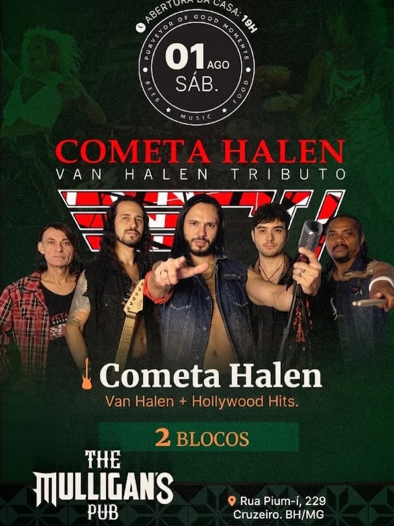 Flyer de Cometa Halen e Phil Lima