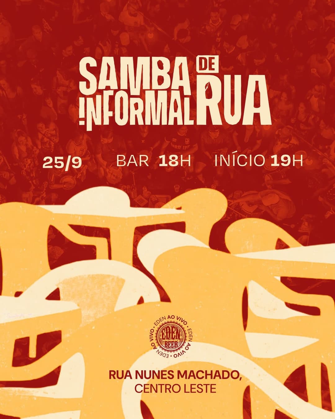 Flyer de Samba Informal de Rua