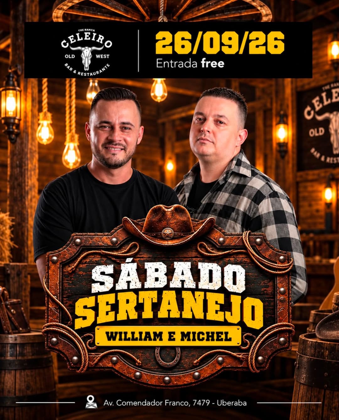 Flyer de William e Michel