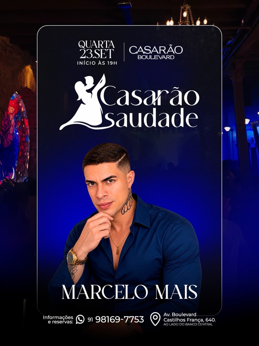 Flyer de Marcelo Mais