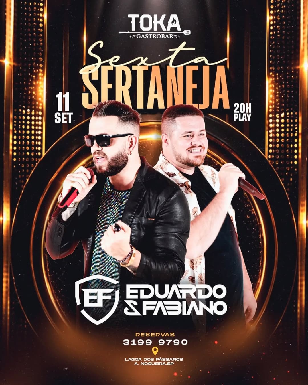 Flyer de Eduardo e Fabiano