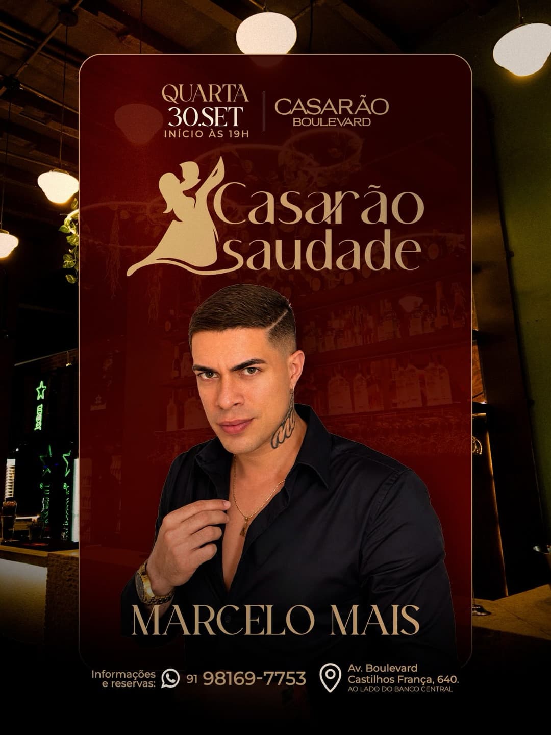 Flyer de Marcelo Mais
