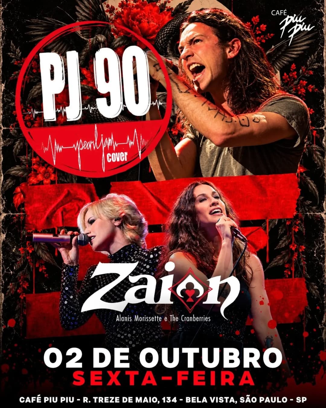 Flyer de Zaion e PJ 90