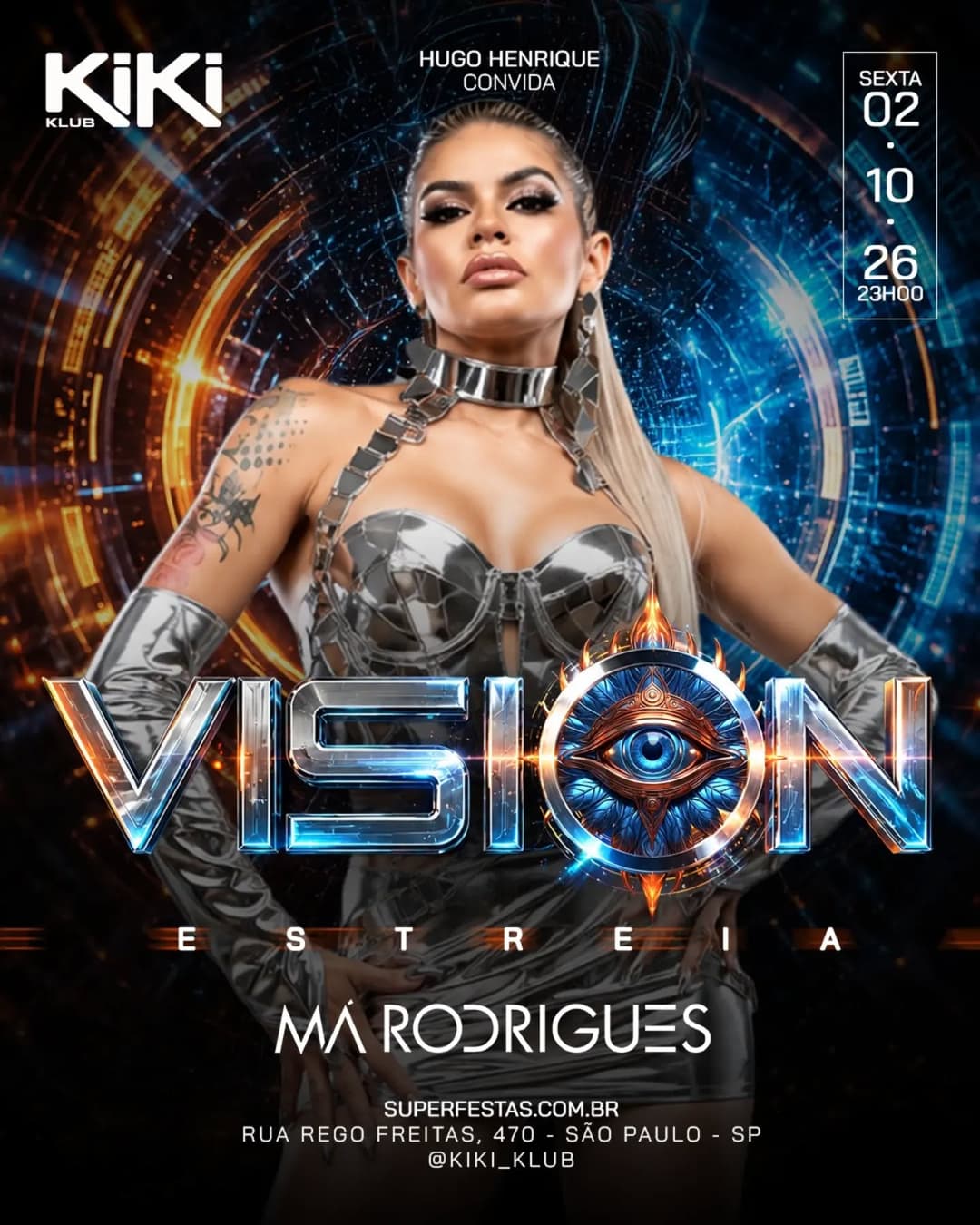 Flyer de Má Rodrigues e djfeeling