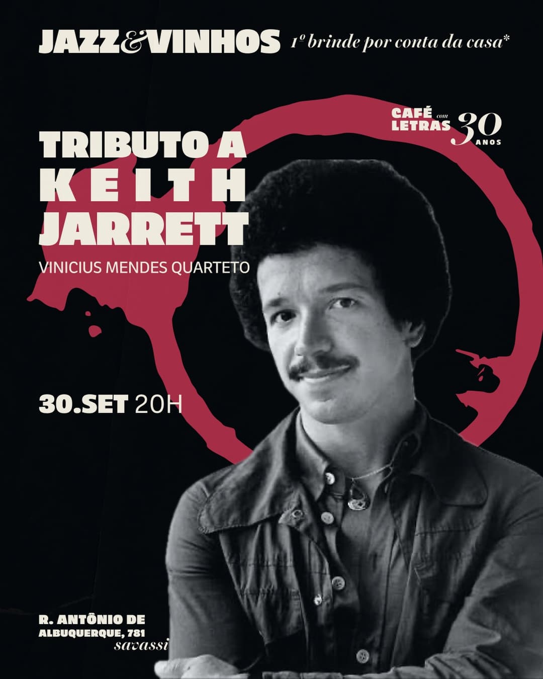 Flyer de Vinicius Mendes Quarteto