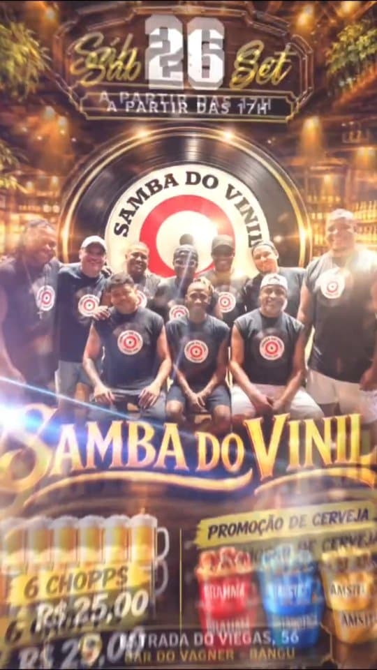Flyer de Samba do Vinil