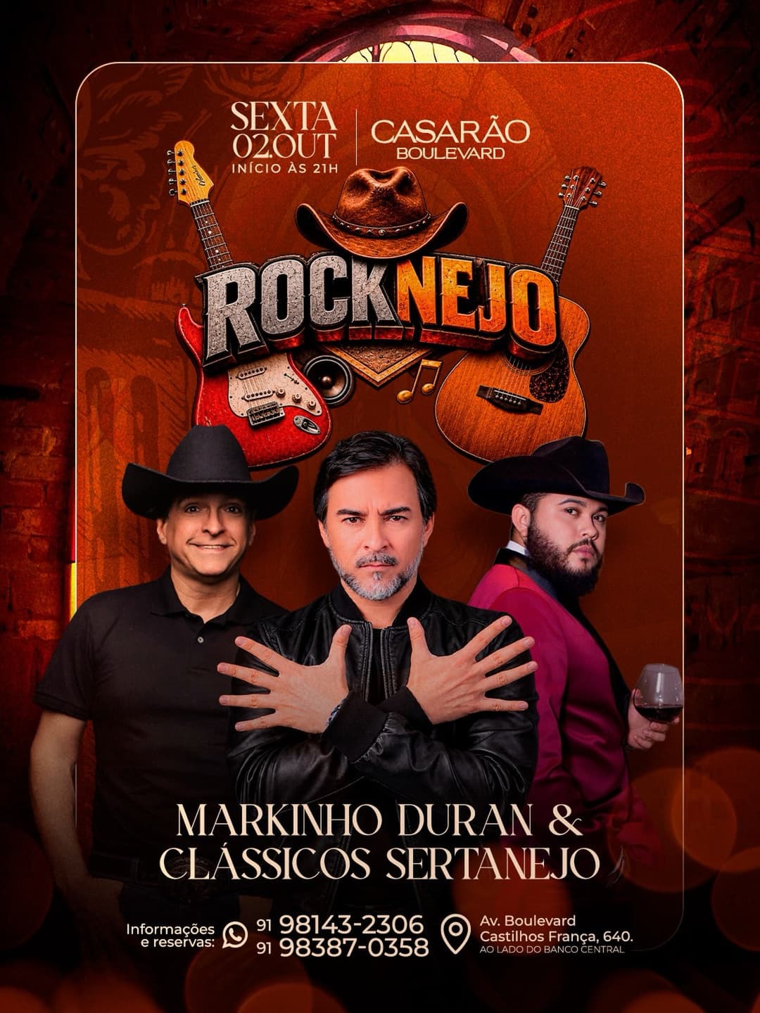 Flyer de Markinho Duran & Clássicos Sertanejos