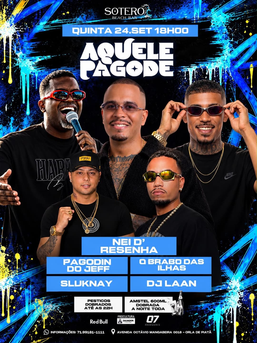 Flyer de Sluknay Oficial, DJ Laan e mais 3 artistas