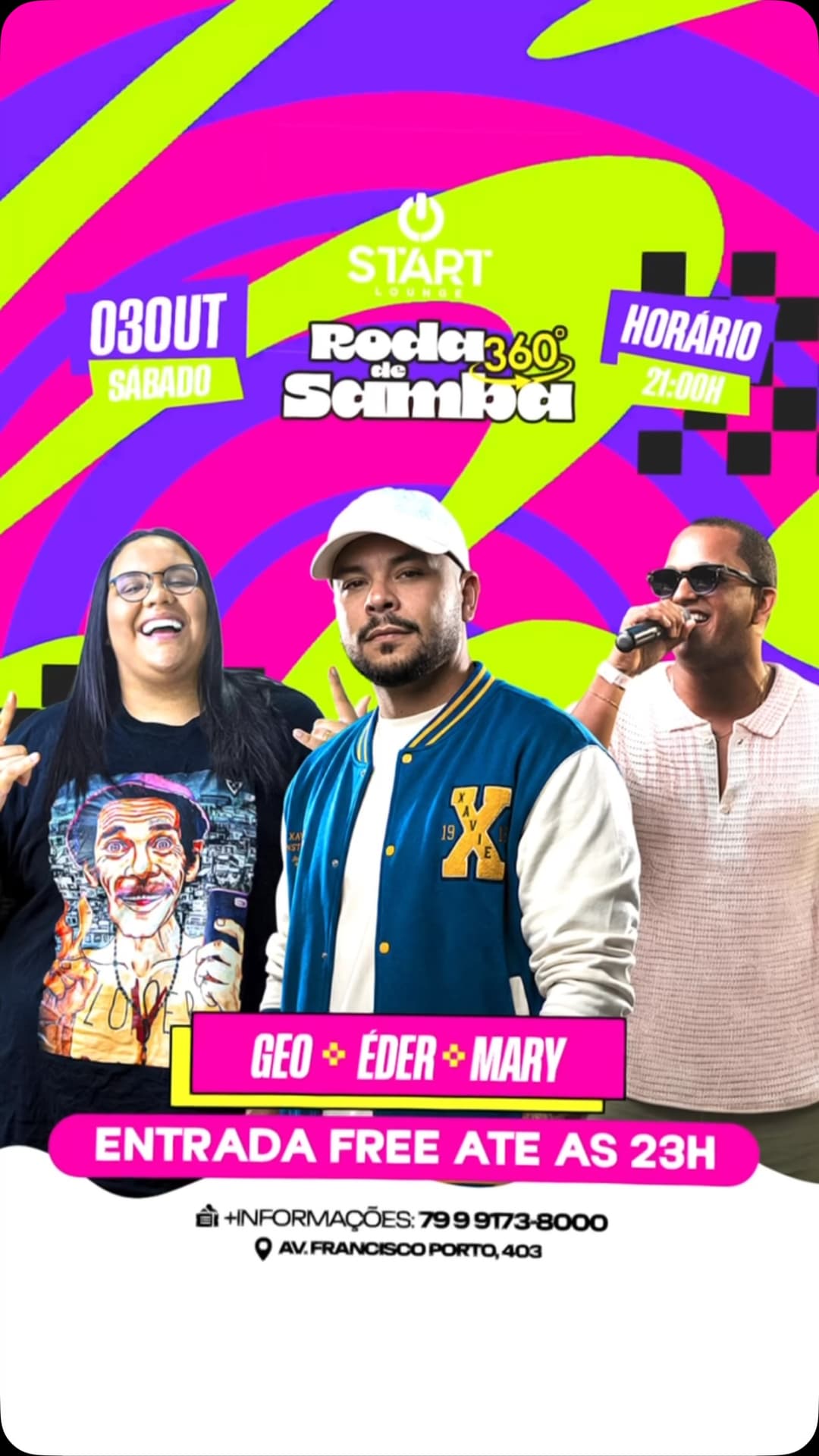 Flyer de Geo, Mary e ÉDER
