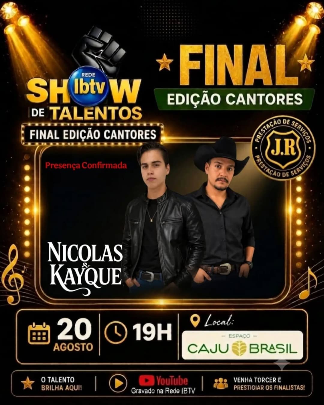Flyer de Nicolas e Kayque