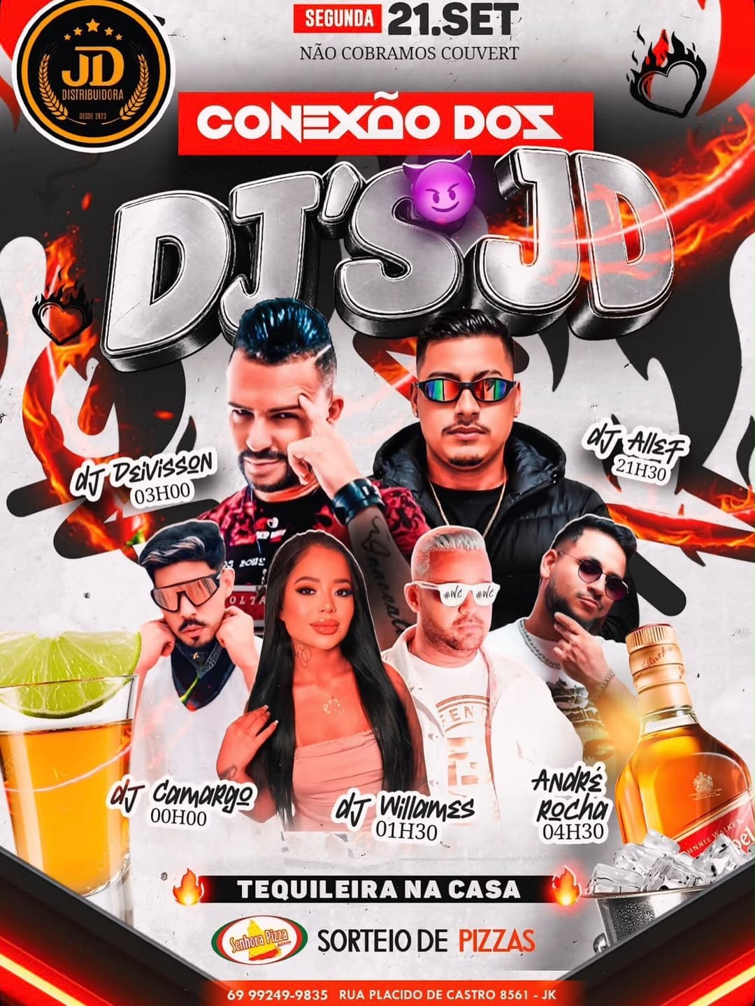 Flyer de Dj Willames O Inigualavel, DJ Allef e mais 3 artistas