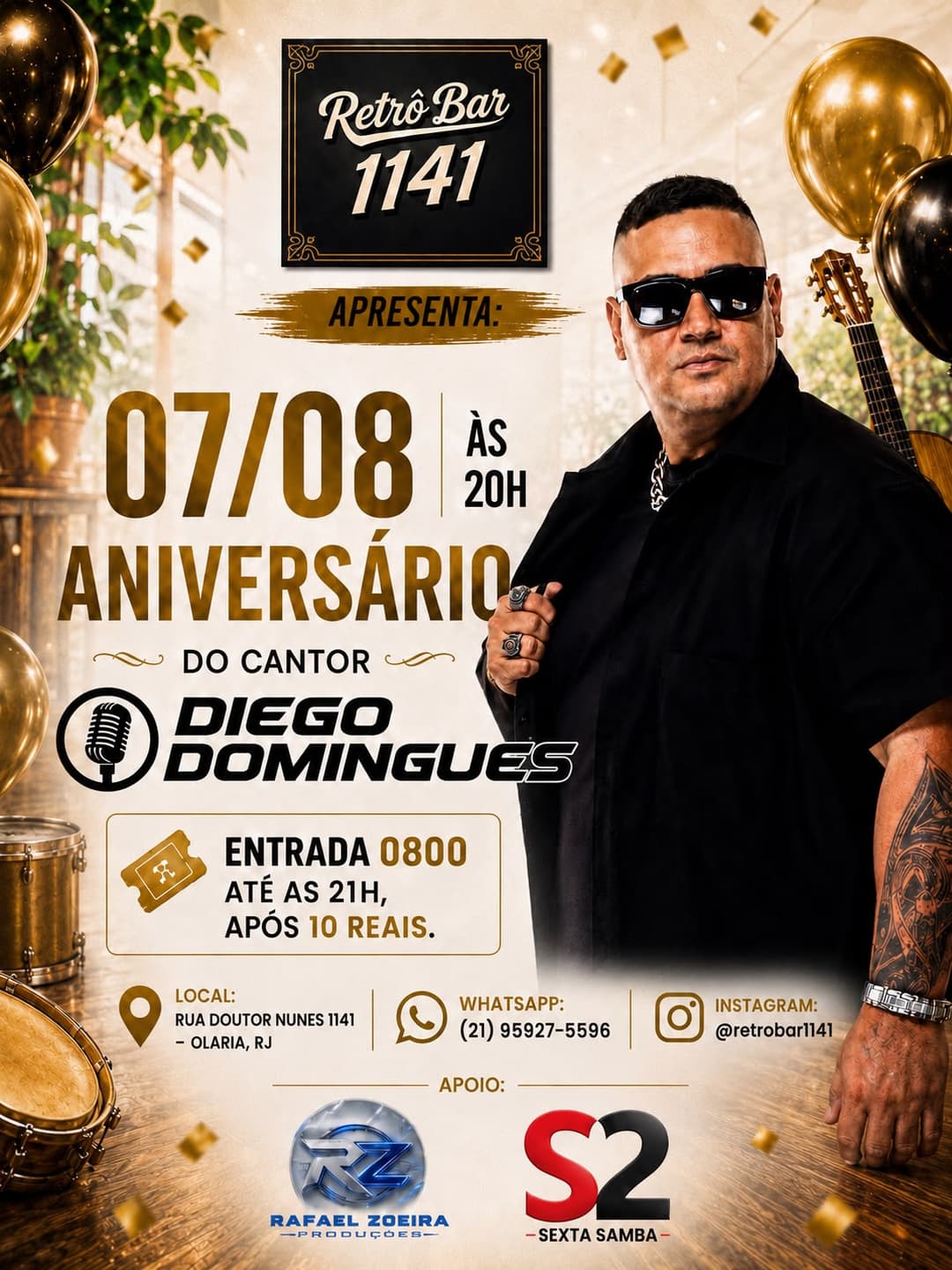 Flyer de Diego Domingues