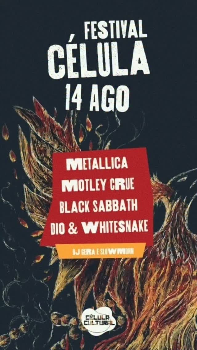 Flyer de Metallica SC, FX Sabbath Tribute, Starshok e Vudu