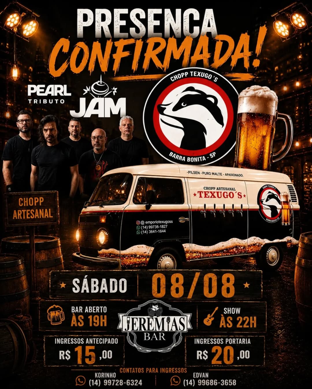 Flyer de Pearl Jam Tributo