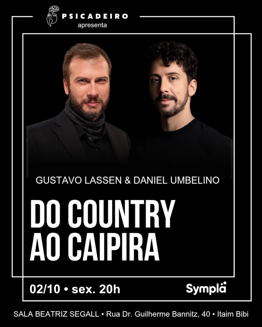 Flyer de Daniel Umbelino e Gustavo Lassen