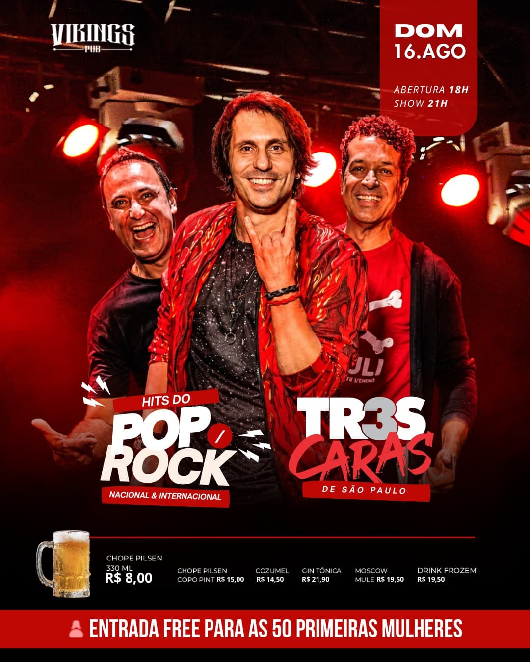 Flyer de Três Caras