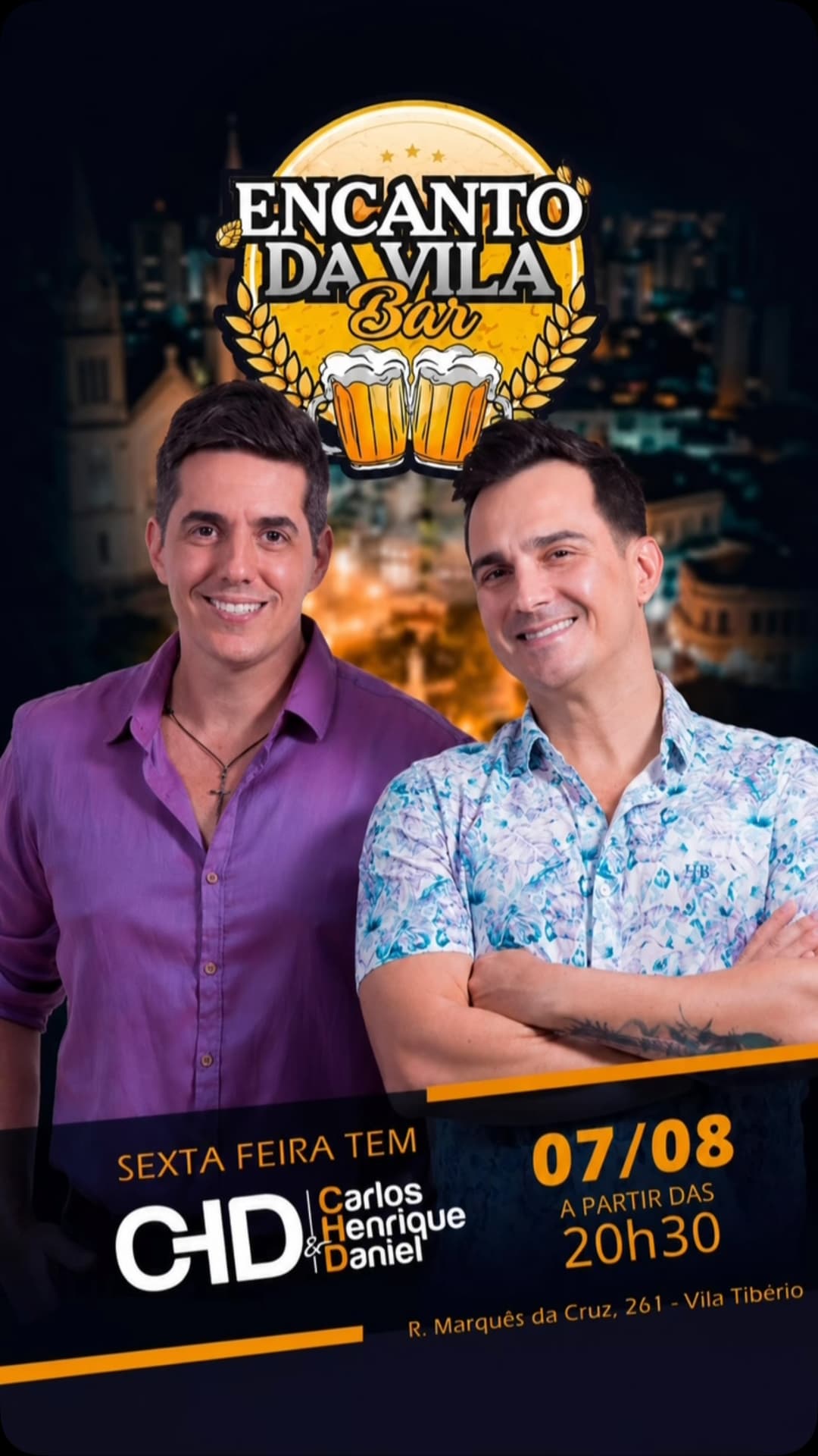 Flyer de Carlos Henrique & Daniel