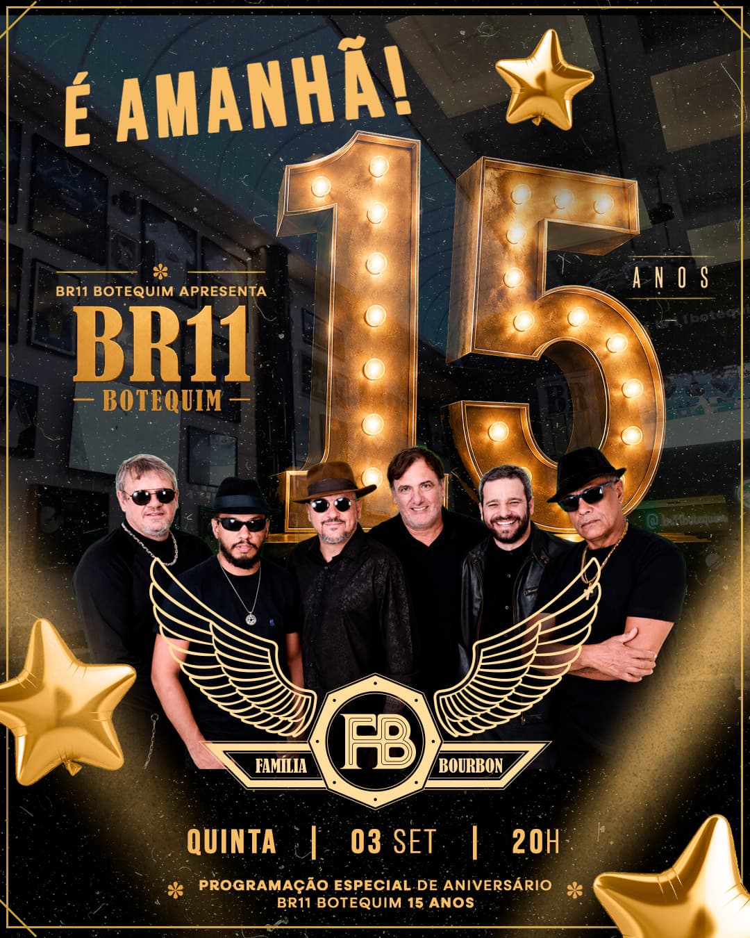 Flyer de Família Bourbon