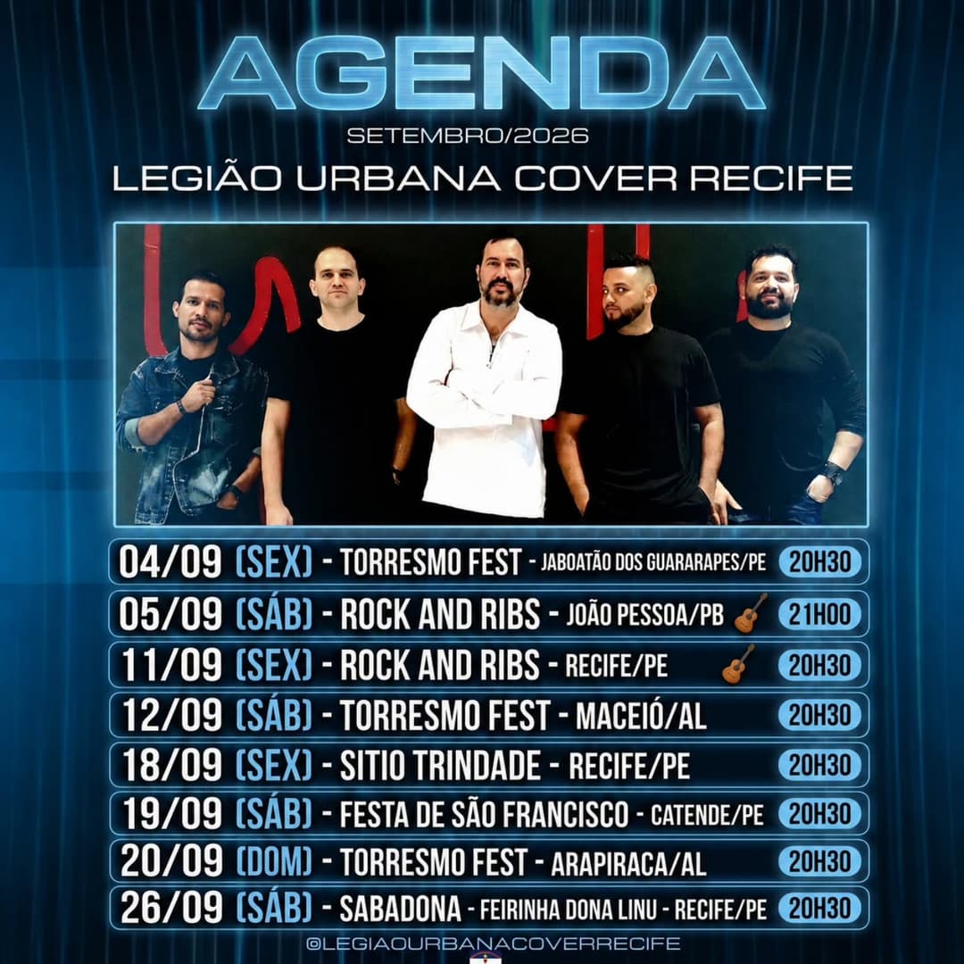 Flyer de Legião Urbana Cover