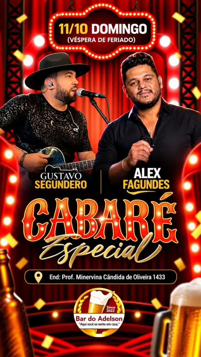 Flyer de Alex Fagundes e Gustavo Segundero