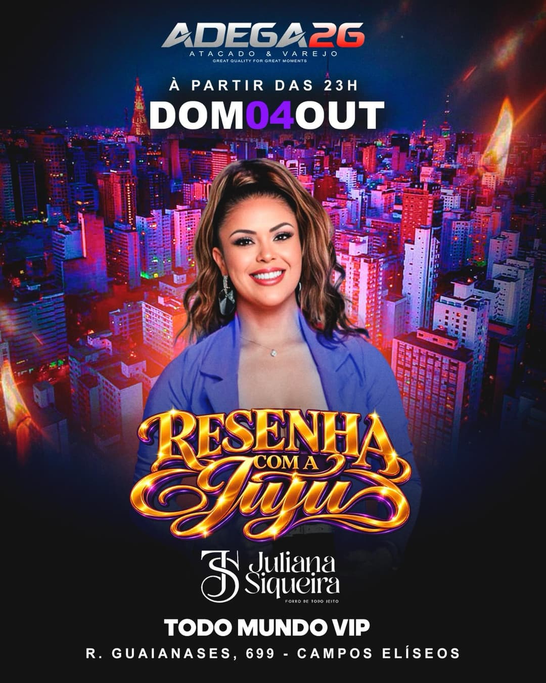 Flyer de Juliana Siqueira