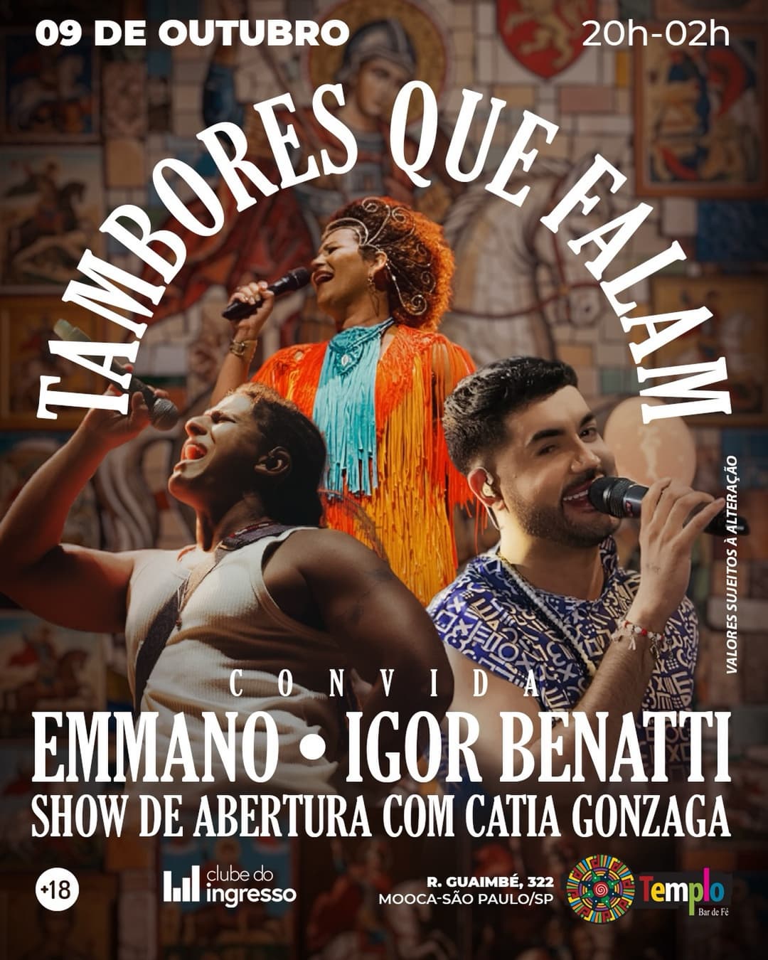 Flyer de Emmano, Igor Benatti e Catia Gonzaga
