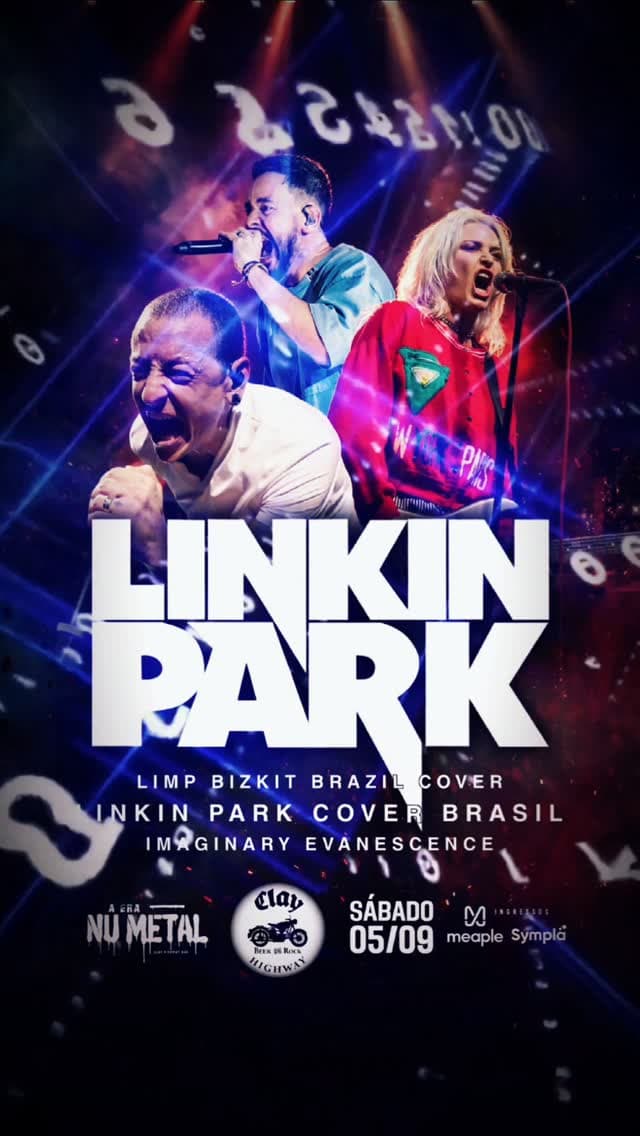 Flyer de Linkin Park Brasil Cover e mais 3 artistas