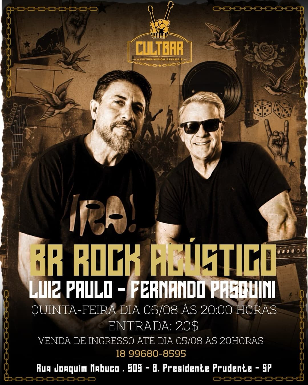 Flyer de Luiz Paulo e Fernando Pasquini